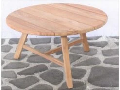 Sens Line Woody Teak Sidetable Ø80 Cm FSC Recycled Teak