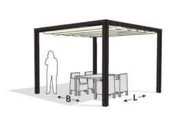 Nesling Aluminium Pergola Optiva Coolfit 319 X 319 Gebroken Wit