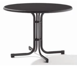 Sieger Tuin-tafel Ø 100 Cm D.grijs Leisteen Decor.